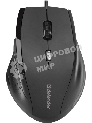 Мышь проводная Defender Accura MM-362 черный, 1600 dpi, USB, кнопки - 6