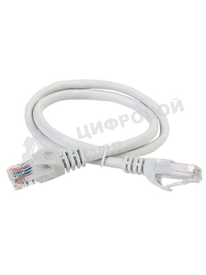 Патч-корд ITK, кат.5Е UTP, 0,5м, серый