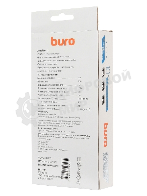 Сетевой фильтр Buro 800SH-3-B 3 м, 8 розеток, черный, коробка