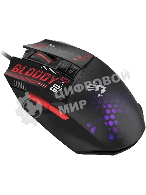 Мышь проводная A4Tech Bloody W60 Max Mini черный, 12000 dpi, USB, кнопки - 9