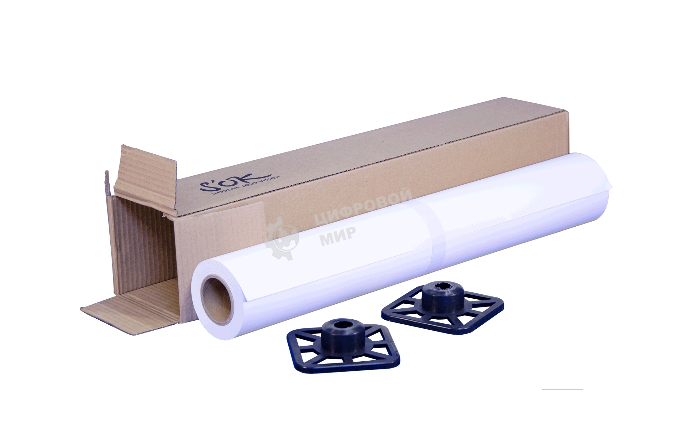 Бумага S'OK универсальная матовая с покрытием 42'' A0+ 1067х45,7м втулка 50,8 мм 90 г/кв.м 1 рулон