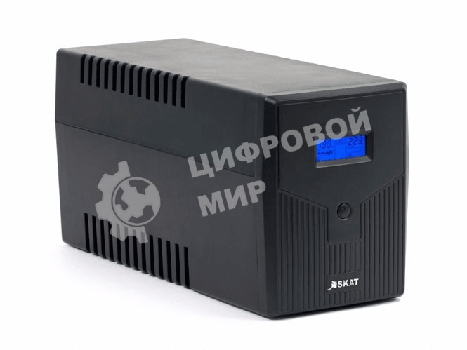 Источник бесперебойного питания SKAT-UPS 2000/1200 220В 1200Вт 2 АКБ 9А·ч внутр. меандр. стабилизация напряжения