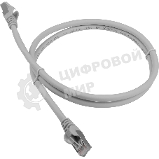 Патч-корд LANMASTER LSZH FTP cat.6a, 0.5 м, серый
