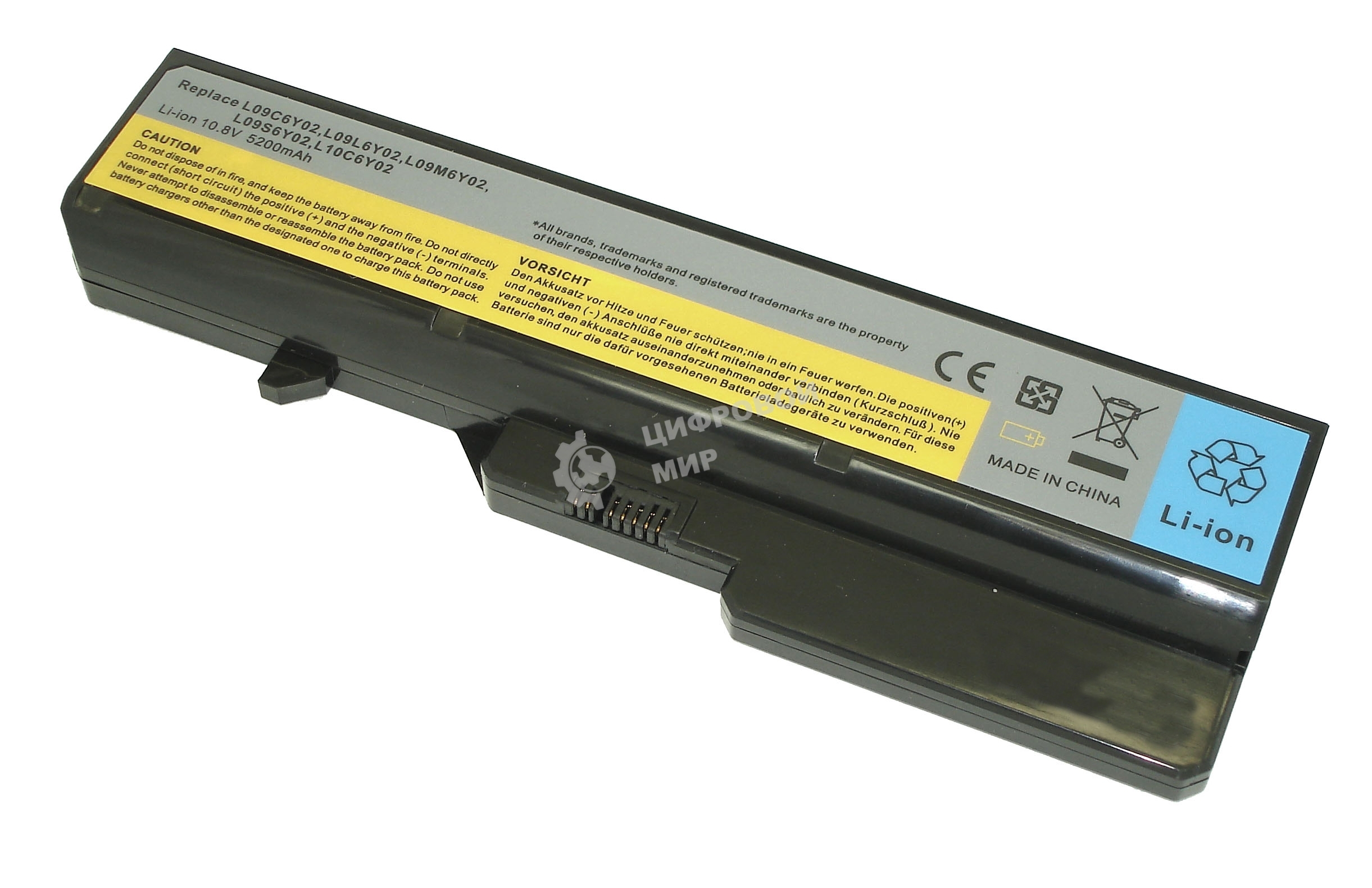 Аккумуляторная батарея для ноутбука Lenovo IdeaPad G565 (L09C6Y02) 5200mAh OEM черный