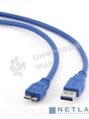 Кабель USB 3.0 для соед. 1.8м А-microB (5 pin) PRO позол.конт., пакет