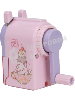 Точилка для карандашей механическая Deli E0641 miYou, 1 отверстие, пластик, ассорти