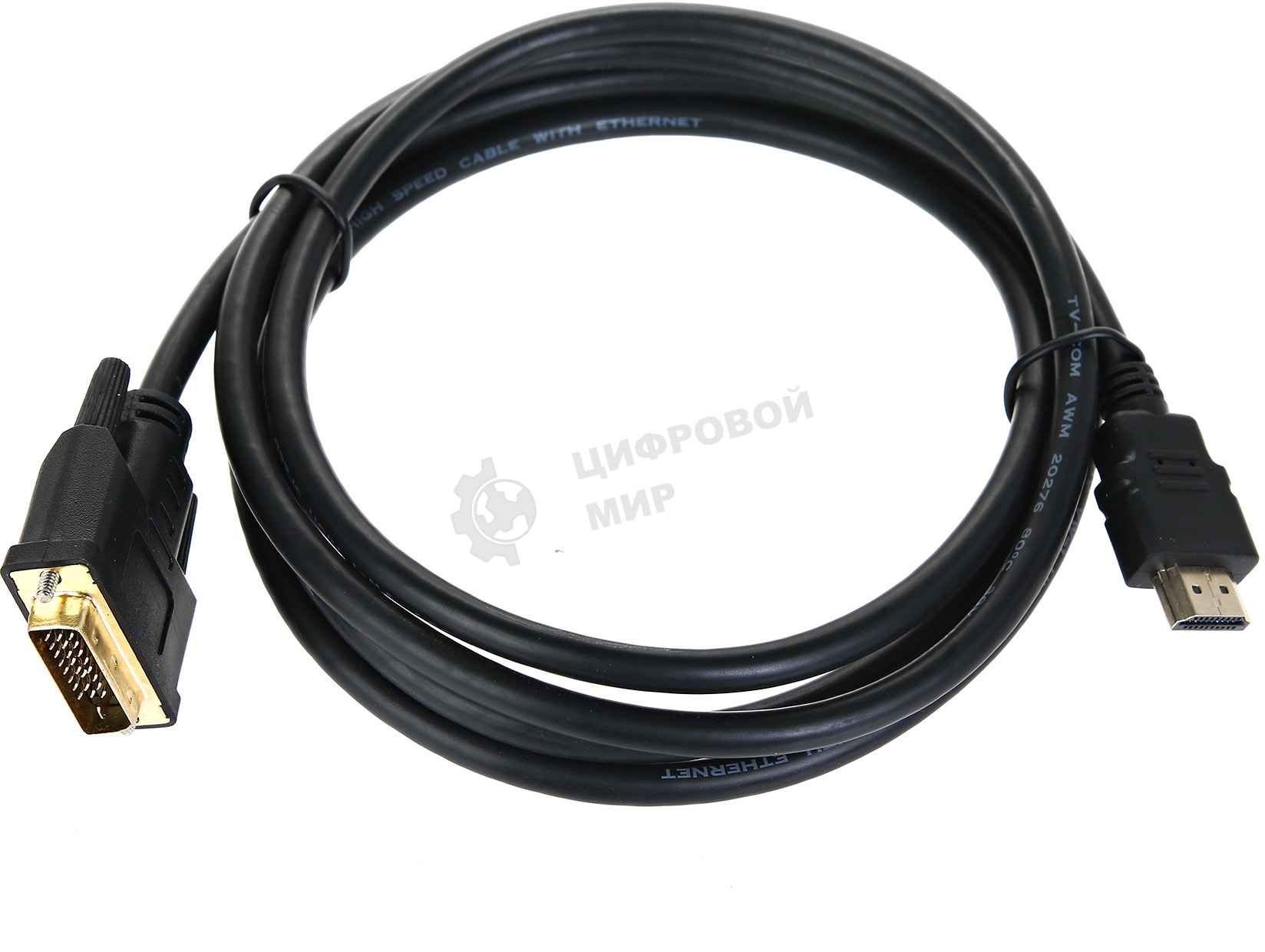Кабель HDMI to DVI-D (19M -25M) 2м, TV-COM LCG135E-2M