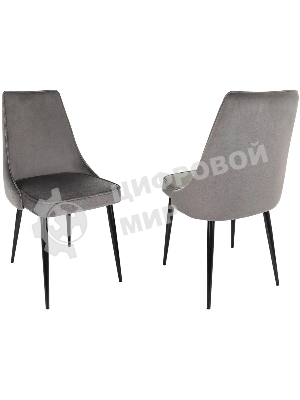 Стул для дома Бюрократ CH-K4_2 комплект 2 шт т. серый Holland 18 металл черный на ножках