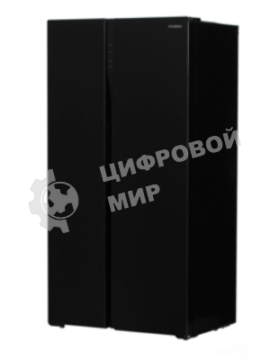 Холодильник Hyundai CS5003F белое стекло двухкамерный 331/165л морозилка сбоку, No Frost, Side by Side
