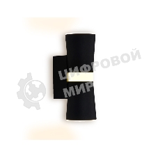 Настенный светодиодный светильник с акрилом Ambrella light FW196 BK/S черный/песок LED 3000K 12W 70*200*100