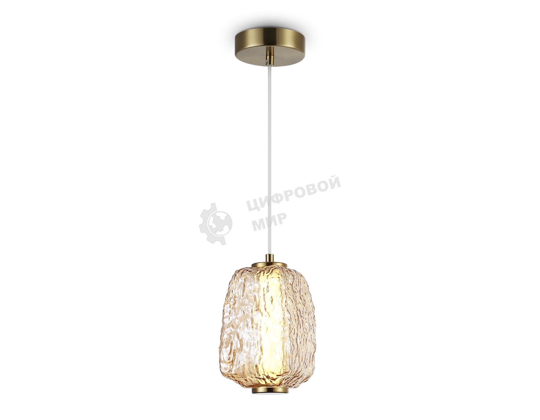 Подвесной светодиодный светильник Ambrella light LH30101 SB/TI бронза/янтарь 8W 3000K 140*140*1575