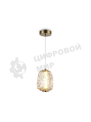 Подвесной светодиодный светильник Ambrella light LH30101 SB/TI бронза/янтарь 8W 3000K 140*140*1575