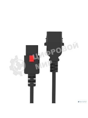 Кабель питания Filum FL-PC-CEE7/7-C13F-C1-0.5-BK с фиксацией, 3х1,0мм, 220В, 10А, черный, 0,5м