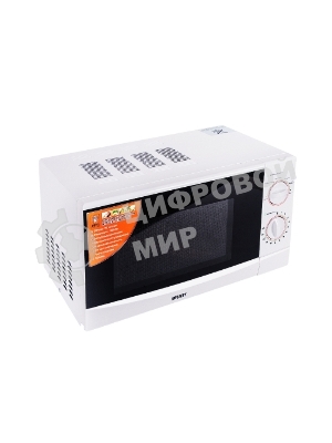 Микроволновая печь Mystery MMW-2012 белый, 20 л, 800 Вт, переключатели - поворотный механизм