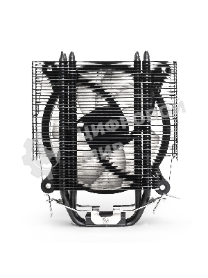 Кулер для процессора ExeGate Dark Magic EXX400V2-PWM.RGb серебристый, 120 мм, алюминий/медь, 2100 об/мин, 24 дБ, 4 pin, 140 Вт, 155 мм