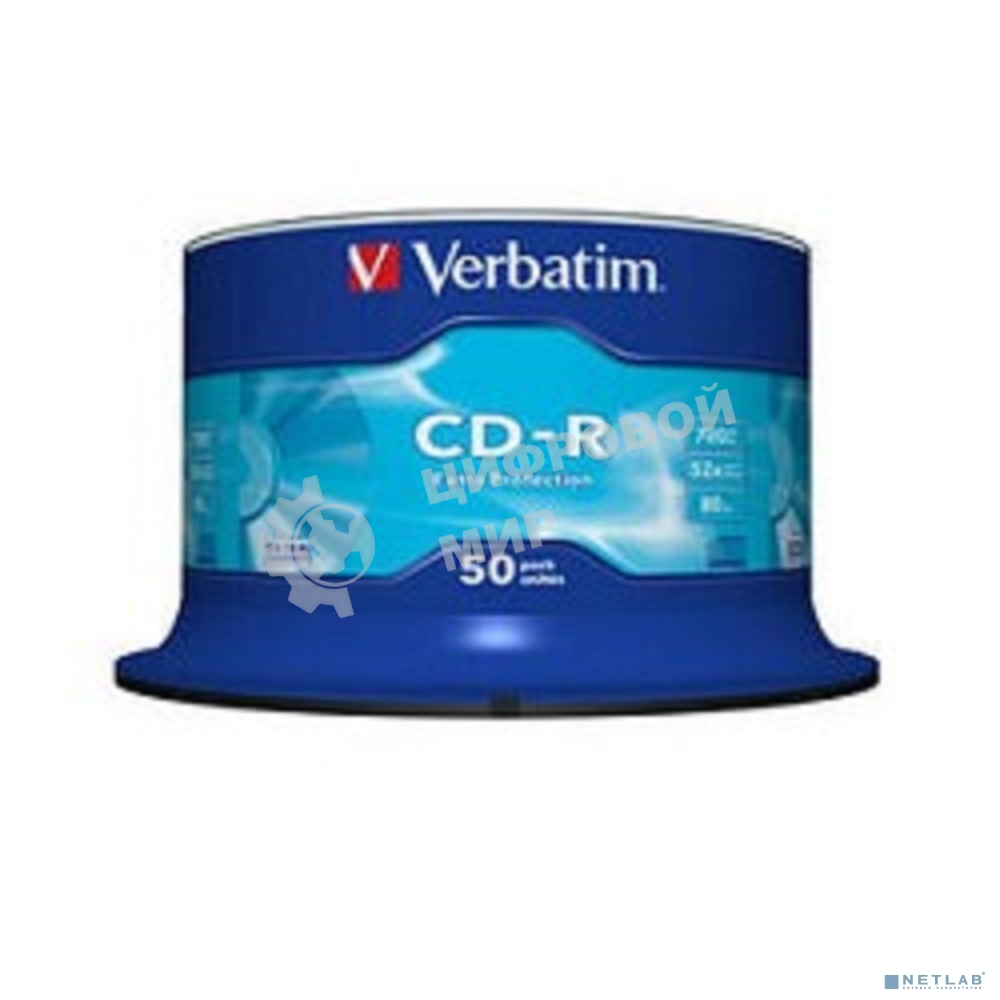 Диск CD-R Verbatim 700Mb 52x Cake Box (50шт) (43351)