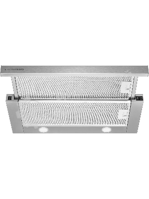 Встраиваемая вытяжка Kuppersberg SLIMTURBO 60 X, ширина 60 см, отвод/рециркуляция, 1500 м3/час, механическое управление, 3 скорости, освещение 2х2 Вт, металлические жироулавливающие фильтры, угольный фильтр KF-ES (опция), 63.4 дБ, обратный клапан, шхвхг:55.2x25.5x28см, нержавеющая сталь