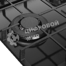 Газовая варочная панель Monsher, газ, High-Tech, 44 см, автоматический электроподжиг, газ-контроль, форсунки под сжиженый газ, SABAF конфорки, чугунные решетки, черный