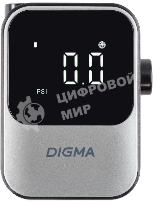 Автомобильный компрессор Digma QBK-120G серый, шланг 0.2м