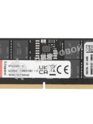 Оперативная память Kingston Fury Impact, DDR5, 16Gb (1x16Gb), 6400MHz, CL38, ECC, SO-DIMM, с радиатором, черный