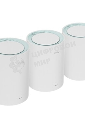 Бесшовный Mesh роутер Cudy M1300 (M1300 3-PACK) AC1200 10/100/1000BASE-TX/Wi-Fi белый (упак.:3шт)