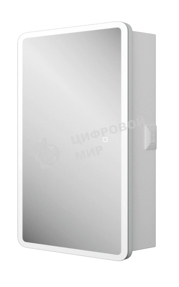 Зеркальный шкаф Bau Stil 50х80, LED подсветка, сенсор, плавное закрывание, оборачиваемый