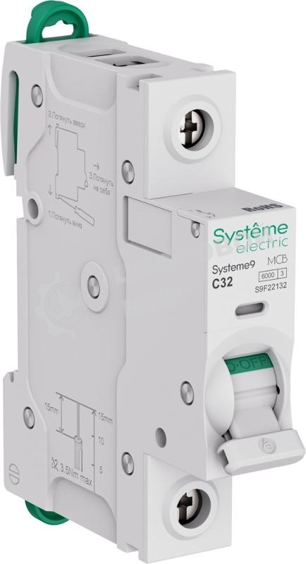 Автоматический выключатель Systeme Electric S9F22132 Systeme9 C 32A 1P 6kA 230В