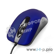Мышь проводная Gembird MOP-400-B синий, 1000 dpi, USB, кнопки - 3