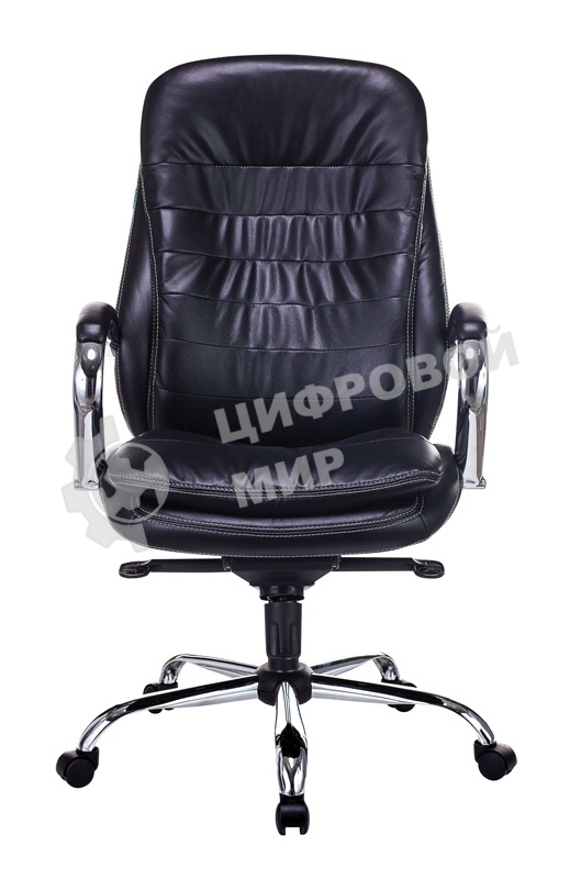 Кресло руководителя Бюрократ T-9950/BLACK-PU сиденье черный, искусственная кожа, крестовина хром
