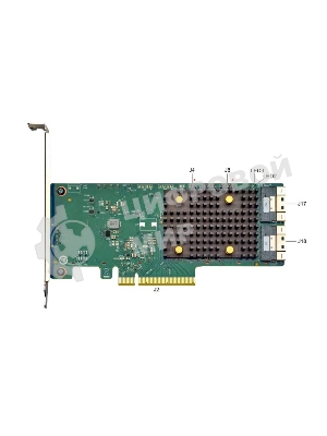 Адаптер SAS 9500-16i SGL (05-50077-02) PCIe v4 x8 LP, Tri-Mode SAS/SATA/NVMe 12G HBA, 16port(4*int SFF8654), 3816 IOC