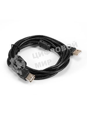 Удлинитель USB 2.0 ExeGate EX-CCF-USB2-AMAF-3.0F (Am/Af, позолоченные контакты, ферритовые кольца, 3м)