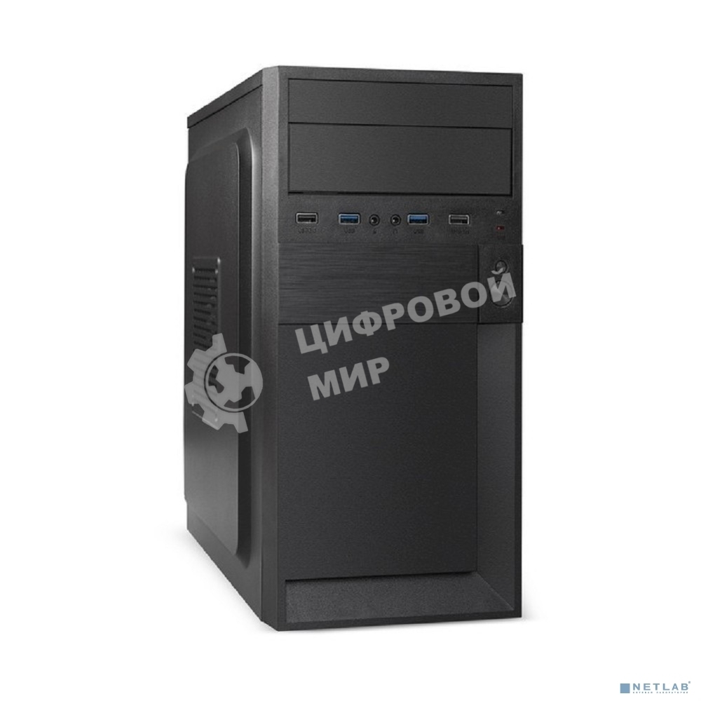 Компьютерный корпус Minitower ExeGate EX291146RUS BAA-105U2-01-AAA400 (mATX, БП AAA400 с вент. 8см, 2*USB+2*USB 3.0, аудио, черный)