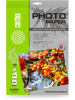 Фотобумага Cactus CS-GA315050 A3/150г/м2/50л./белый глянцевое для струйной печати