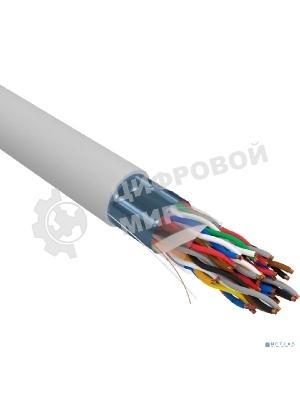 Кабель витая пара Rexant F/UTP, cat.5e, PVC, 25PR, 24AWG, INDOOR, SOLID, серый, 305м