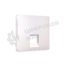Лицевая панель ALFA (Жемчуг) для компьютерной/телефонной розетки RJ-45/RJ-11 QUANT AP2120