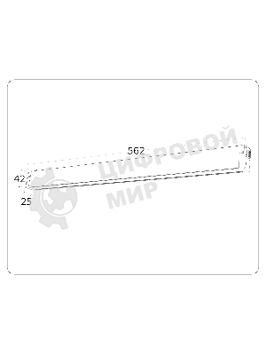 Управляемый светодиодный светильник для шинопровода Magnetic Ambrella light GL1292 BK черный IP20 24W 3000K-6400K 220V 120° 562*25*42 (Без ПДУ)