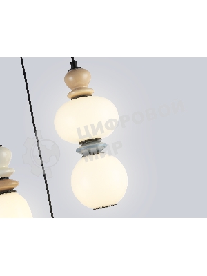 Светильник Ambrella light LH53143/3 BK/WH черный/белый 19W 3000K D330*1630