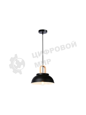 Светильник Ambrella light TR8192 BK/LW черный/светлое дерево E27 max 40W D290*900