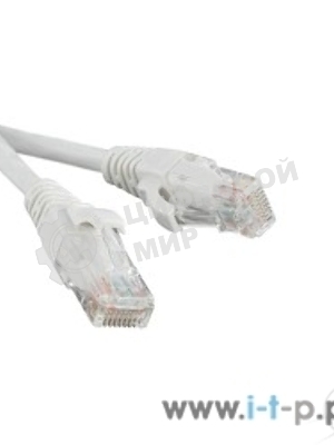 Патч-корд Hyperline U/­UTP, Cat.5е, LSZH, 1 м, белый 