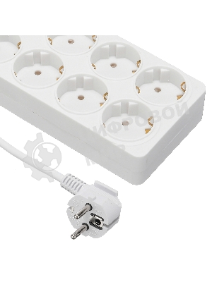 Сетевой фильтр Buro 800SH-3-W 3 м, 8 розеток, белый, коробка