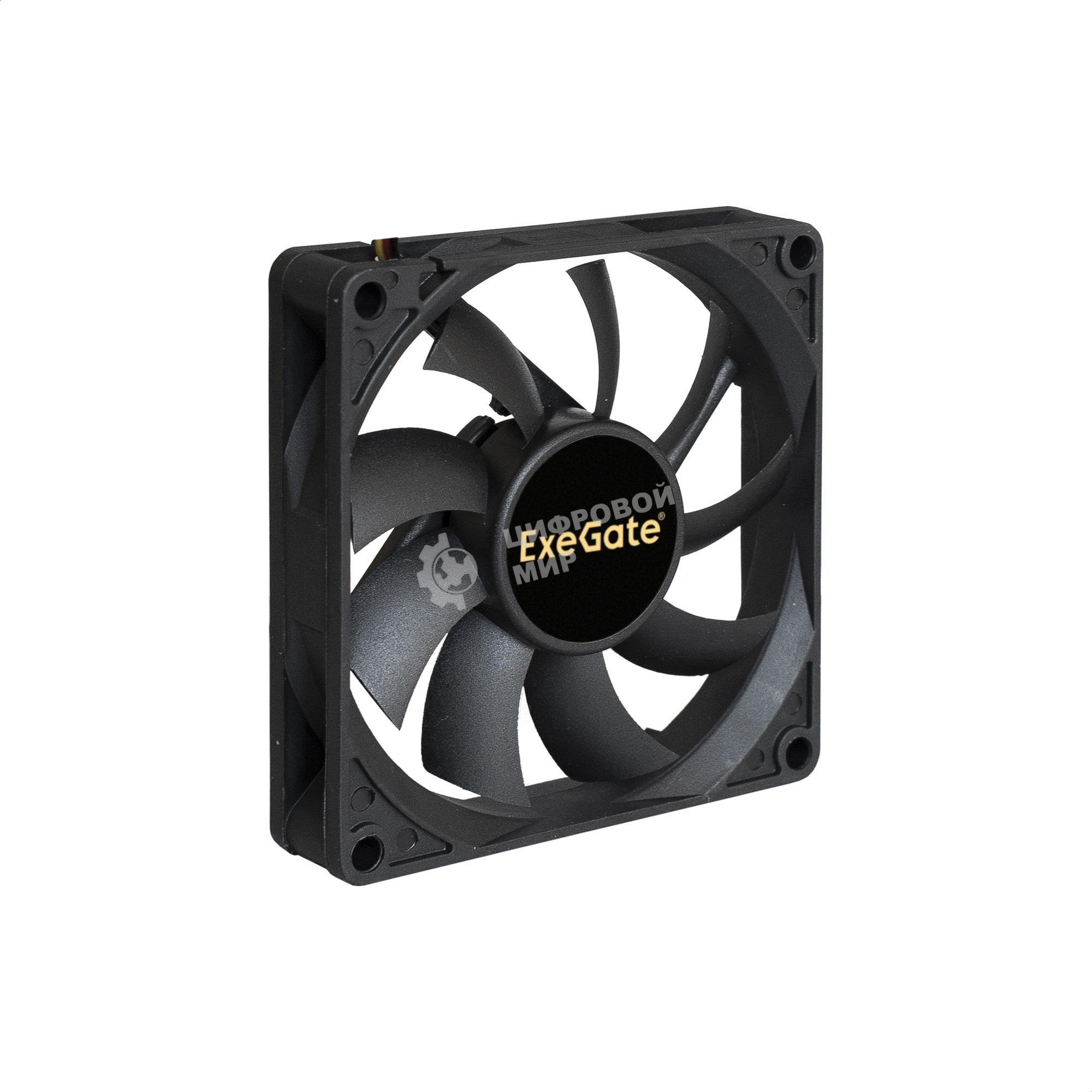 Вентилятор для корпуса ExeGate EX08015B4P-PWM черный, 80 мм, 2500 об/мин, 25 дБ, 4 pin
