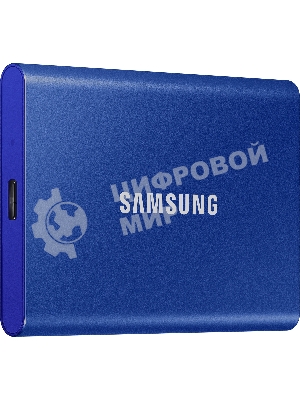 Внешний SSD Samsung T7, 1TB, USB 3.2 Gen 2 Type-C, R/W 1050/1000, синий