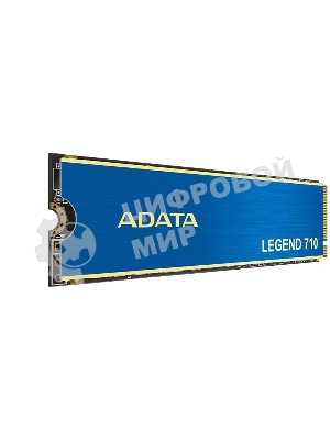 Накопитель SSD ADATA LEGEND 710, 256Gb, PCIe 3.0 x4, M.2 2280, NVMe, R/W 2100/1000, с радиатором