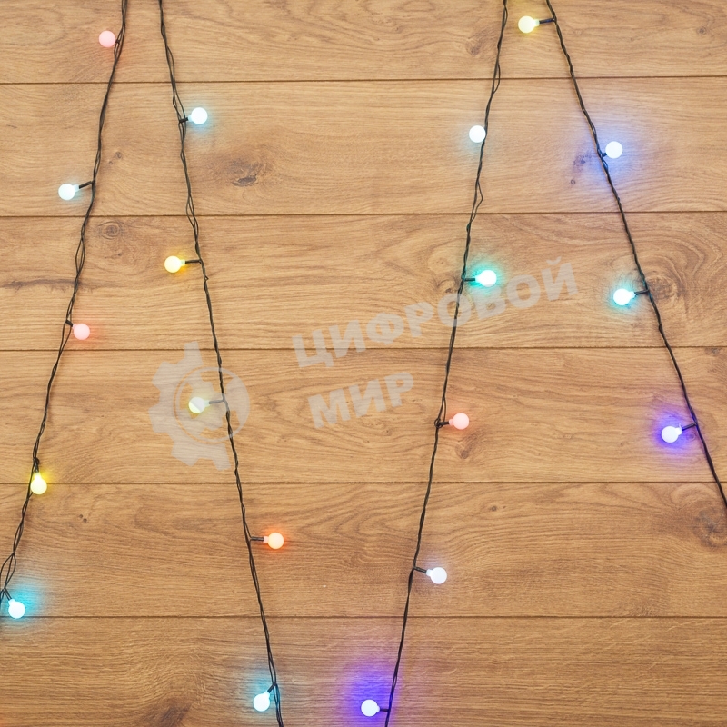 Гирлянда Neon-night Шарики Ø 18 мм, 5 м, темно-зеленый ПВХ, 30 диодов, цвет RGb