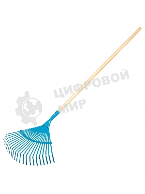 Грабли веерные стальные Palisad LUXE 430х1550 мм, 22 плоских зуба, лакированный черенок