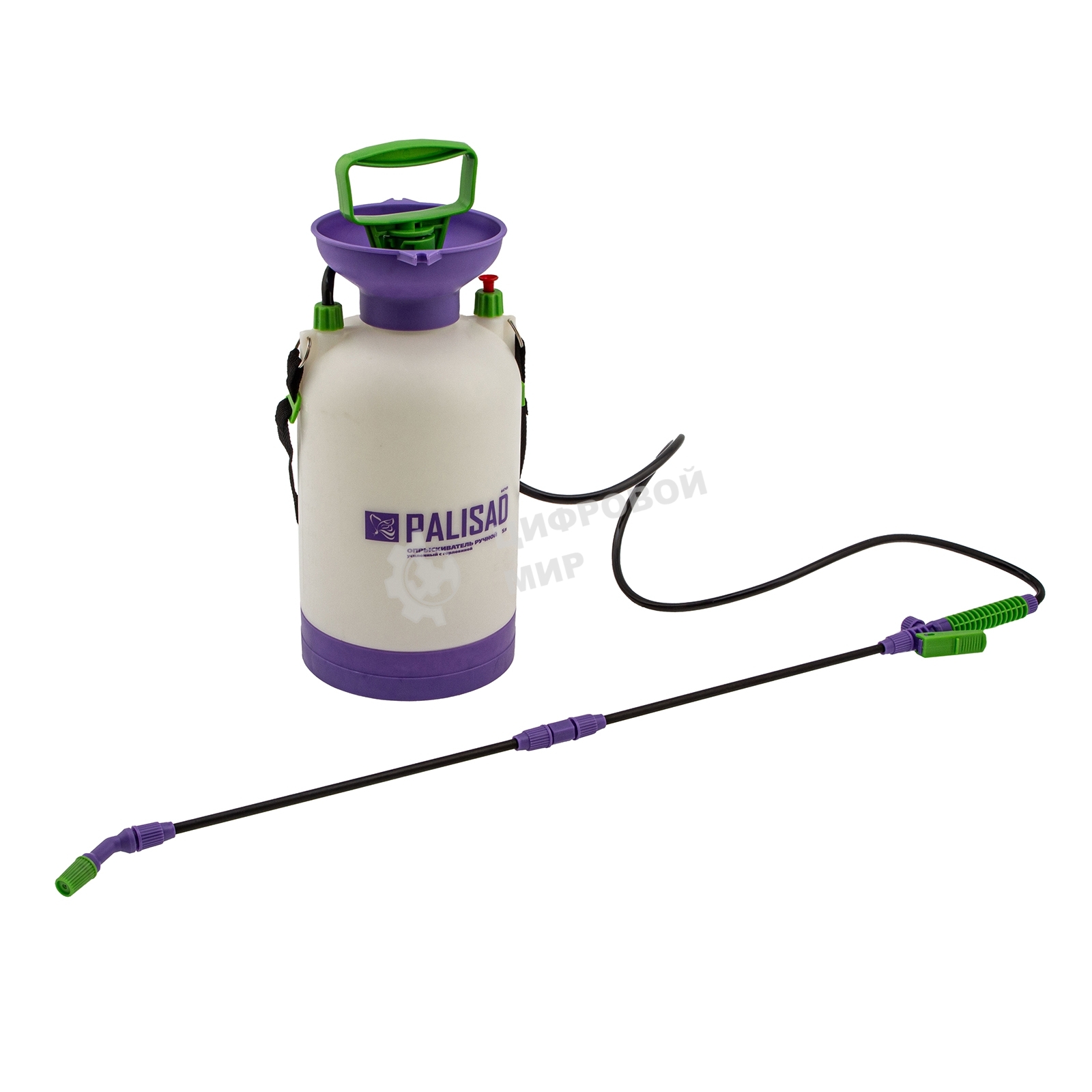 Опрыскиватель Palisad ручной усиленный с горловиной 5 литров с насосом шлангом и разбрызгиват.