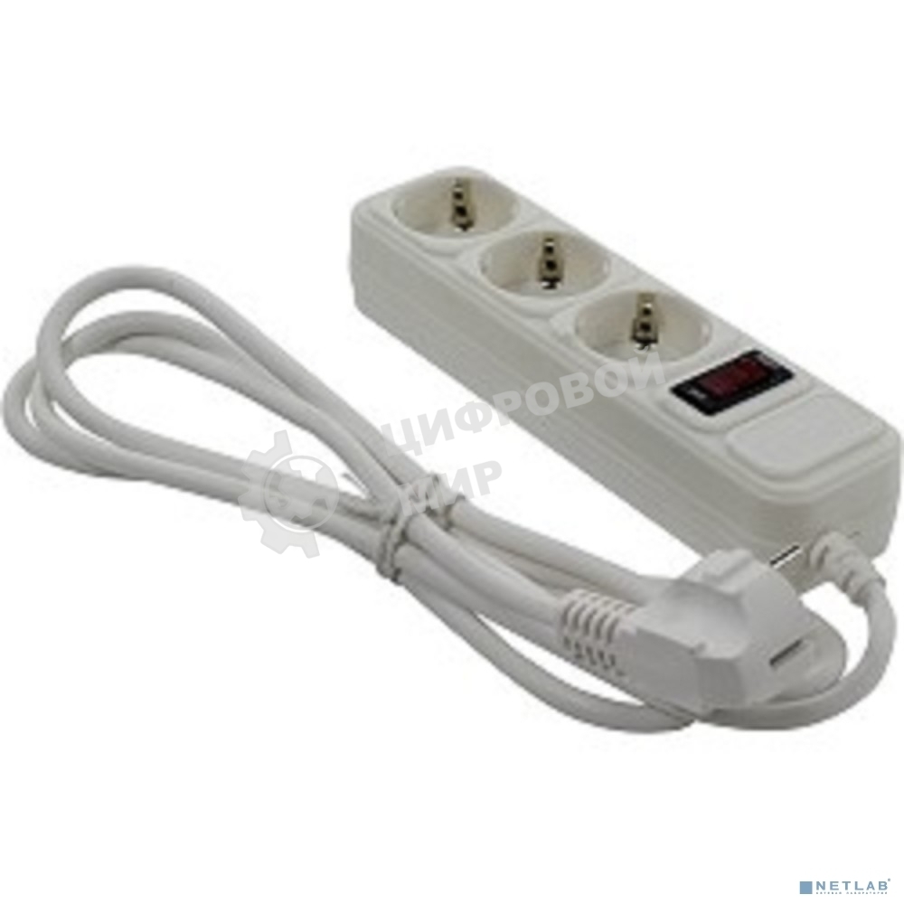 Сетевой фильтр ExeGate EX221178RUS SP-3-1.8W (3 розетки, 1.8 м, евровилка, белый)