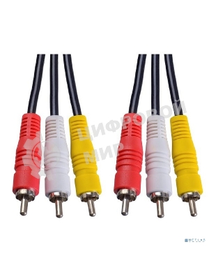 Кабель PERFEO 3xRCA вилка - 3xRCA вилка, длина 1 м. (R3102)