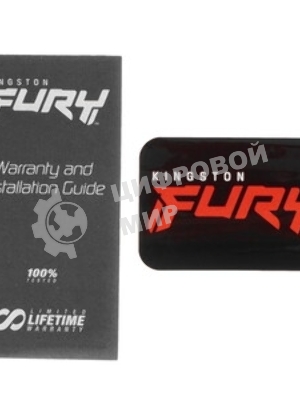 Оперативная память Kingston Fury Impact, DDR5, 16Gb (1x16Gb), 6400MHz, CL38, ECC, SO-DIMM, с радиатором, черный