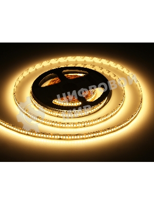 Светодиодная лента Ambrella light GS3401 2835 240Led/ 20W m/ 24V IP20 3000K/ 5000*10*1.2mm (2 конт.)